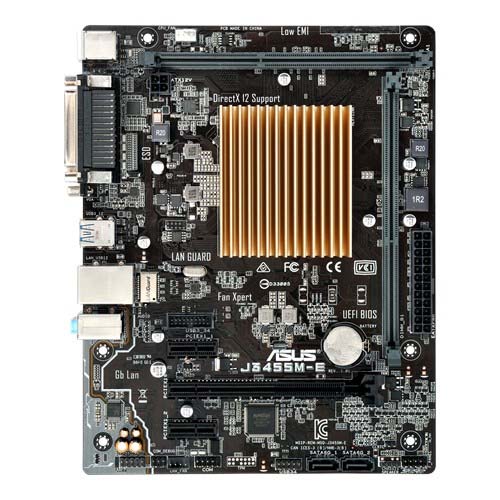 适用於intel celeron soc j3455处理器的低功耗,无风扇主板,具有5x