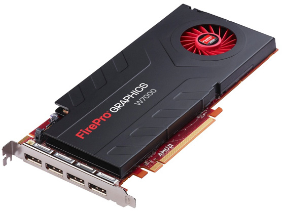 sapphire蓝宝 amd firepro w7000 4g gddr5 pci-e工作站绘图卡