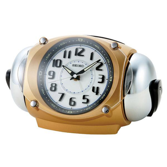 【产品介绍】 超大声铃音式闹钟 直径92mm的超大闹铃 面板两侧各有一